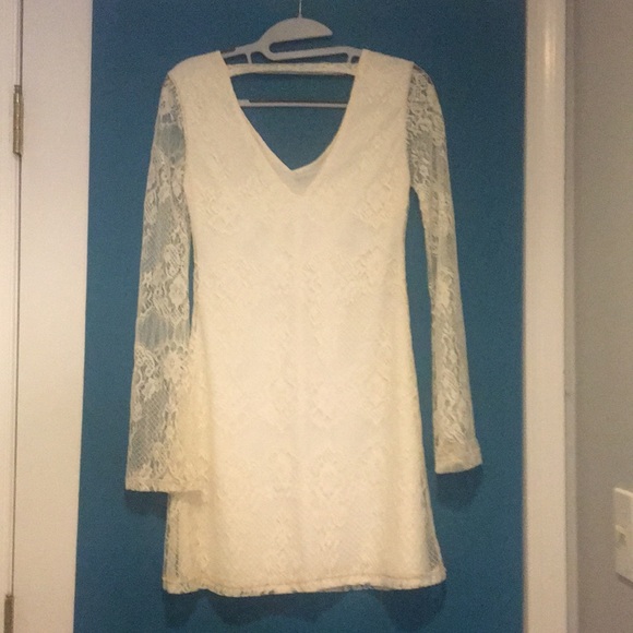 Edgy Lace/Satin Dress - Picture 2 of 4